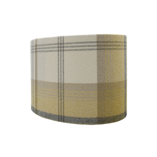 Balmoral Ochre Tartan Oval Lampshade