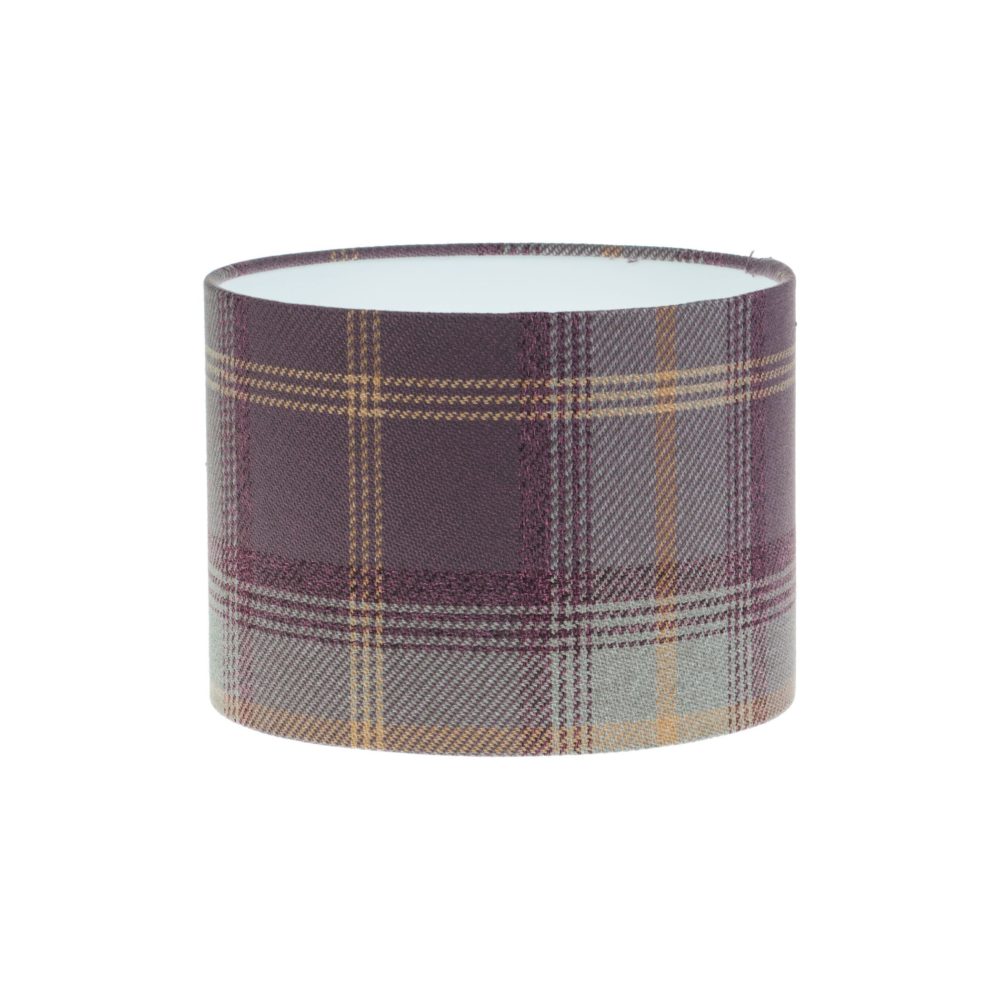 Balmoral Lavender Tartan Drum Lampshade