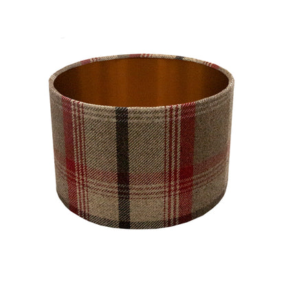 Balmoral Rosso Tartan Drum Lampshade