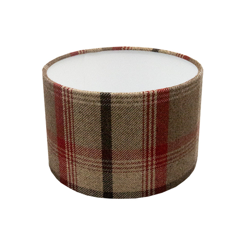 Balmoral Rosso Tartan Drum Lampshade