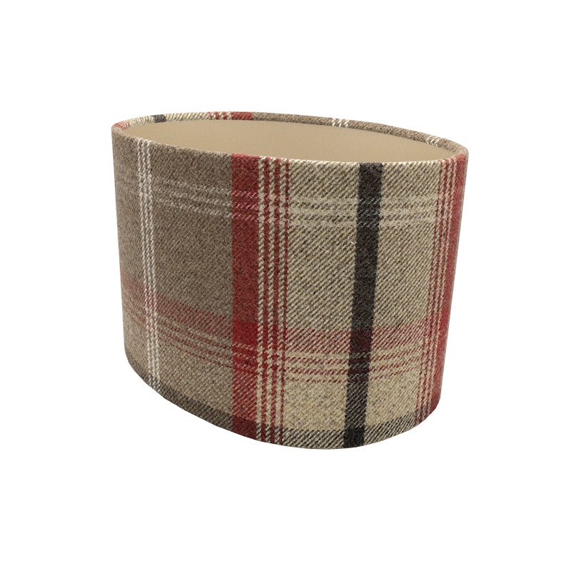 Balmoral Rosso Tartan Oval Lampshade
