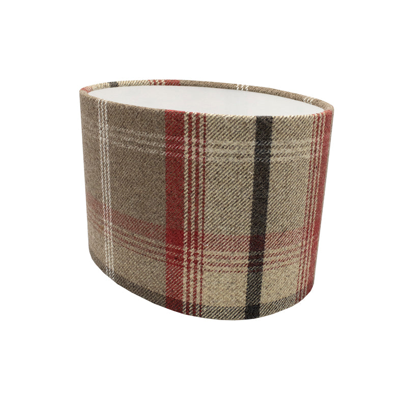 Balmoral Rosso Tartan Oval Lampshade