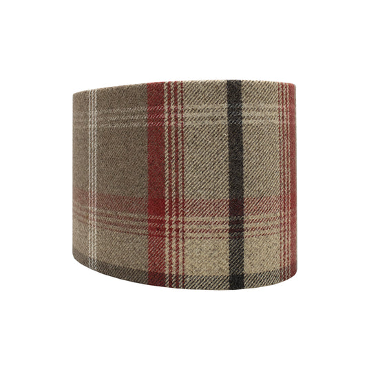 Balmoral Rosso Tartan Oval Lampshade