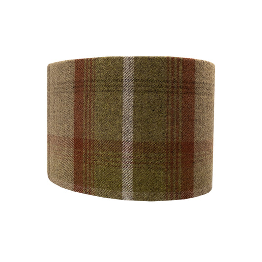 Balmoral Rust Tartan Oval Lampshade