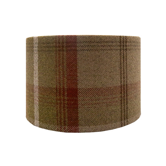 Balmoral Rust Tartan Drum Lampshade