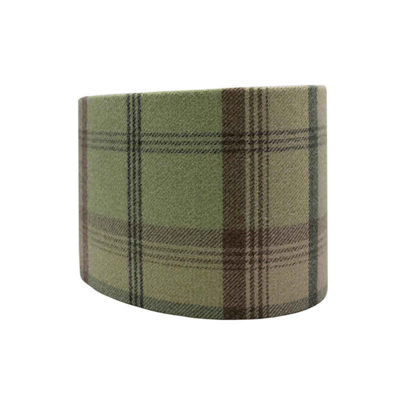 Balmoral Sage Green Tartan Oval Lampshade