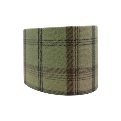 Balmoral Sage Green Tartan Oval Lampshade