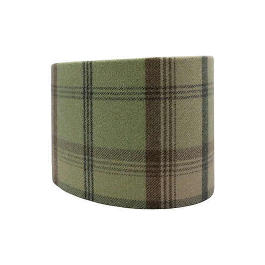 Balmoral Sage Green Tartan Oval Lampshade