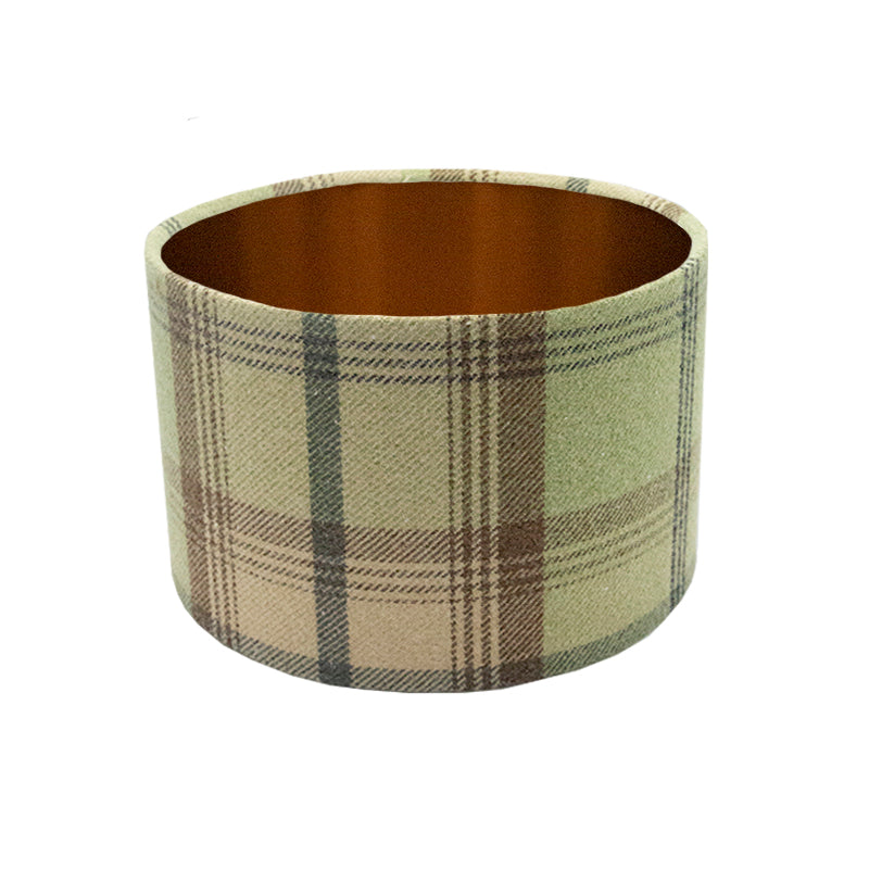 Balmoral Sage Tartan Drum Lampshade