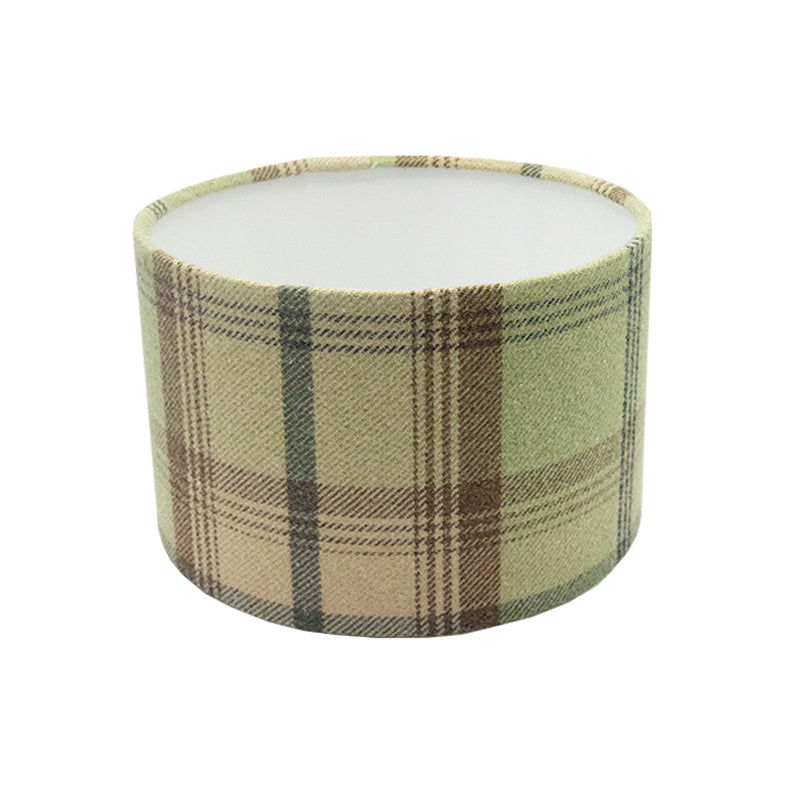 Balmoral Sage Tartan Drum Lampshade