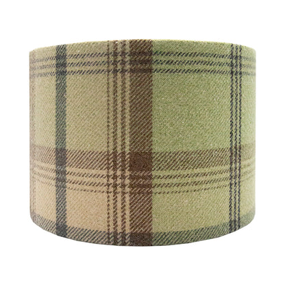 Balmoral Sage Tartan Drum Lampshade