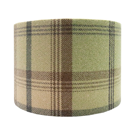 Balmoral Sage Tartan Drum Lampshade