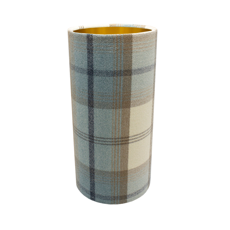 Balmoral Sky Blue Tall Drum Lampshade