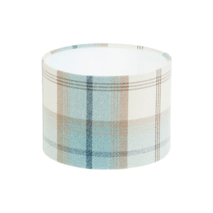Balmoral Sky Tartan Drum Lampshade