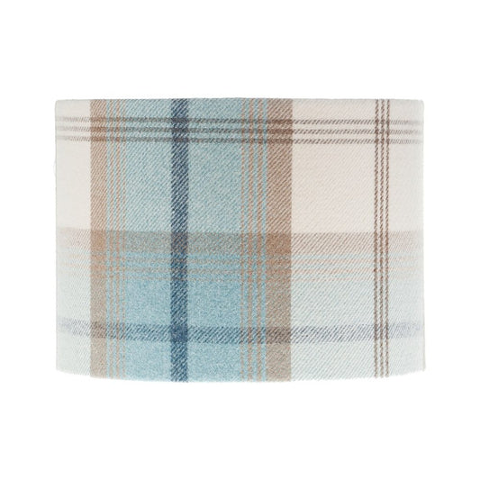 Balmoral Sky Tartan Drum Lampshade