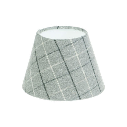 Bamburgh Dove Grey Tartan Empire Lampshade