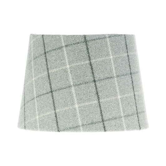 Bamburgh Dove Grey Tartan French Drum Lampshade
