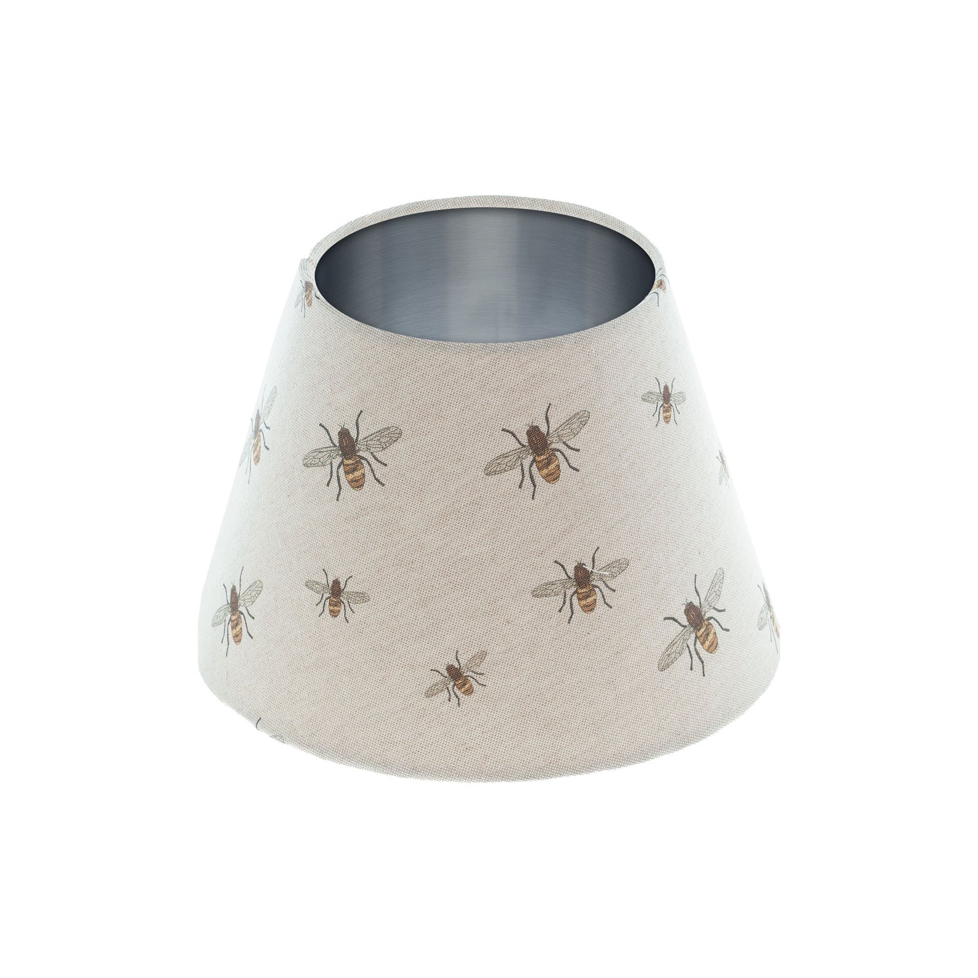 Bees Empire Lampshade Brushed Silver Inner