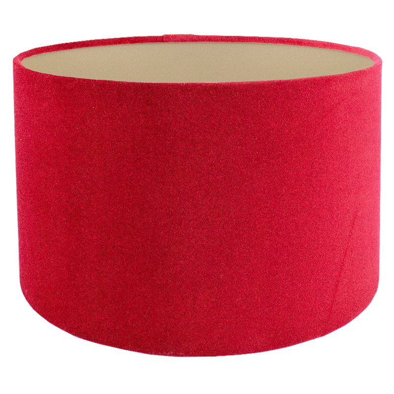 Berry Red Velvet Drum Lampshade