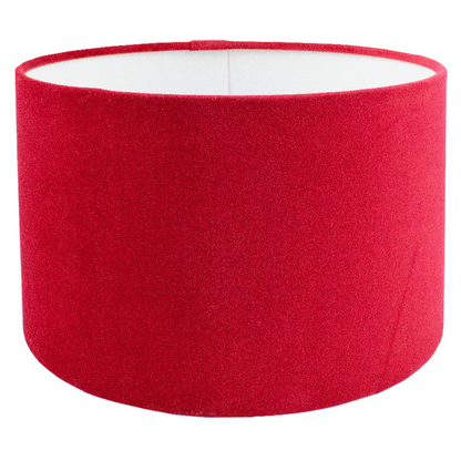Berry Red Velvet Drum Lampshade