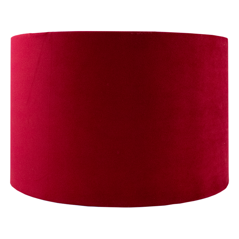 Berry Red Velvet Drum Lampshade