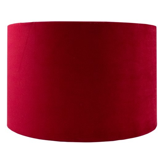 Berry Red Velvet Drum Lampshade