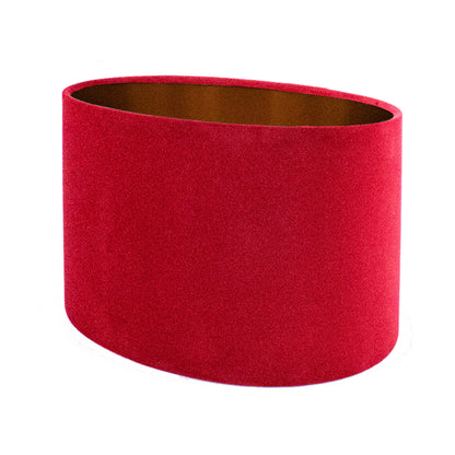 Berry Red Velvet Oval Lampshade