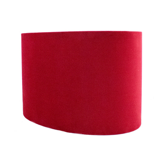 Berry Red Velvet Oval Lampshade