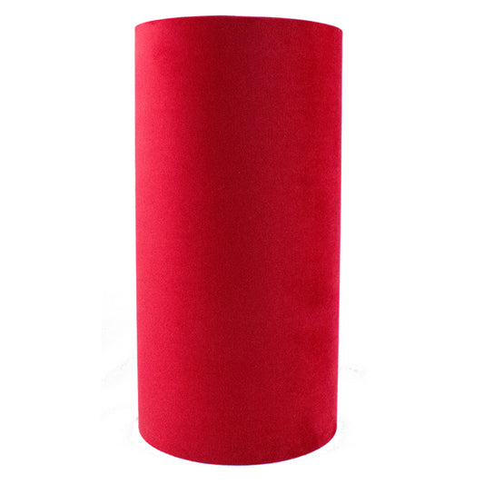 Berry Red Velvet Tall Drum Lampshade