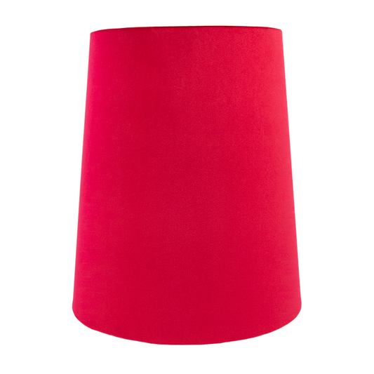 Berry Red Velvet Tall French Drum Lampshade