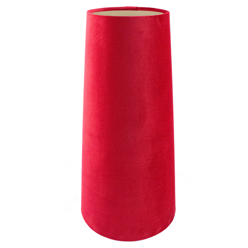 Berry Red Velvet Tall Tapered Lampshade