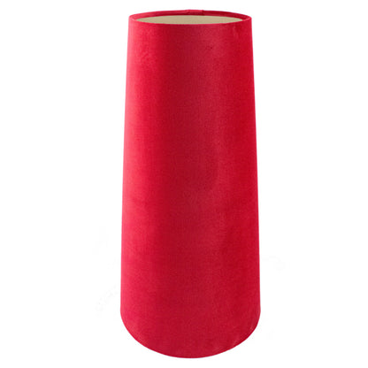 Berry Red Velvet Tall Tapered Lampshade