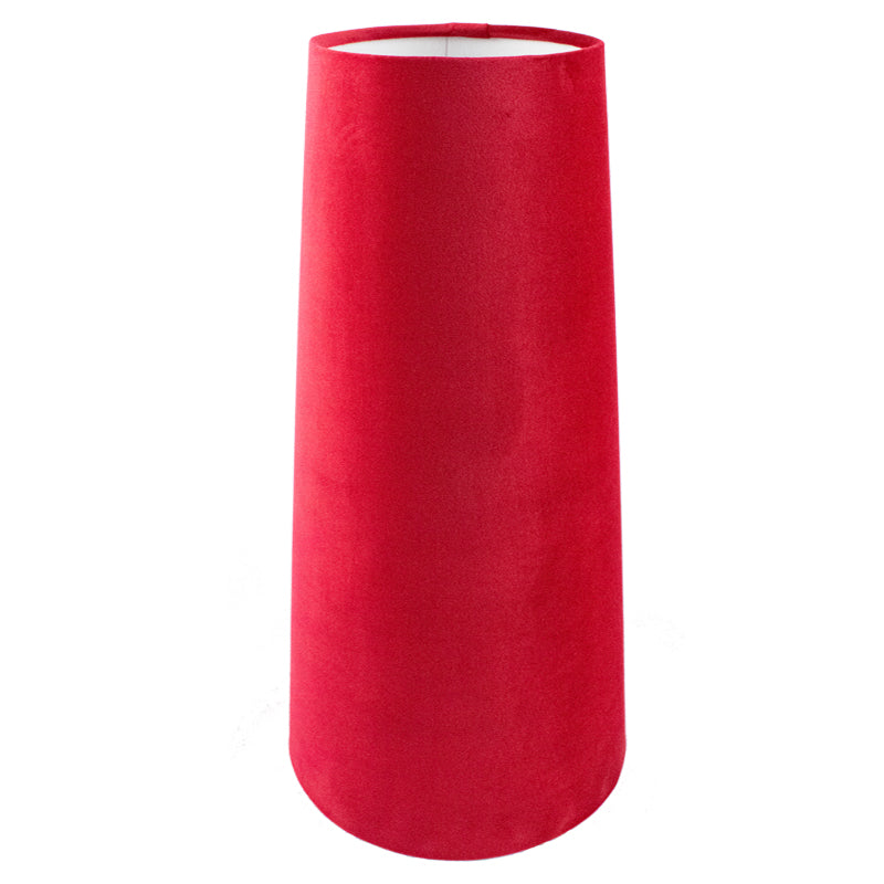 Berry Red Velvet Tall Tapered Lampshade
