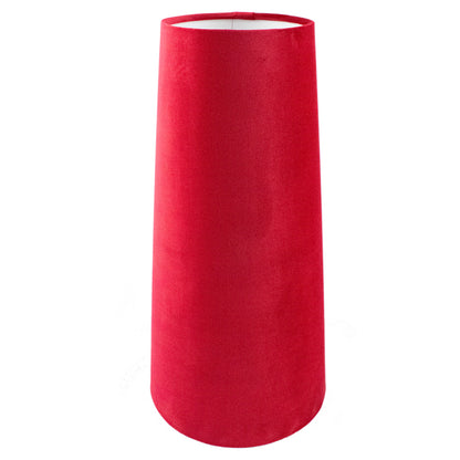 Berry Red Velvet Tall Tapered Lampshade