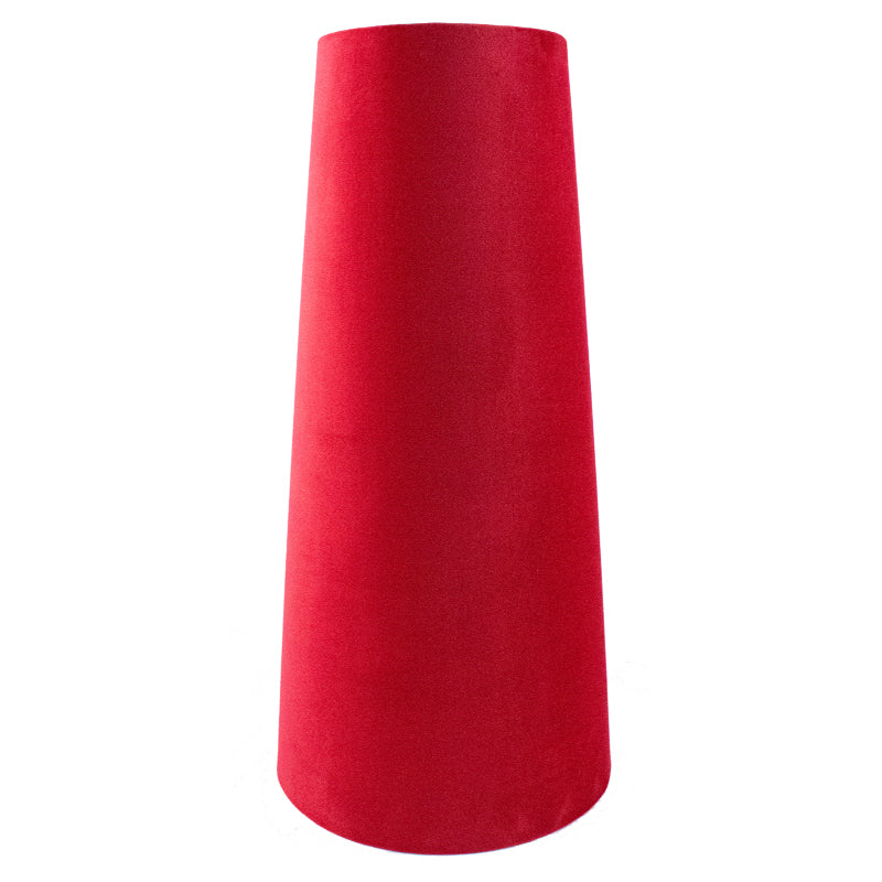 Berry Red Velvet Tall Tapered Lampshade