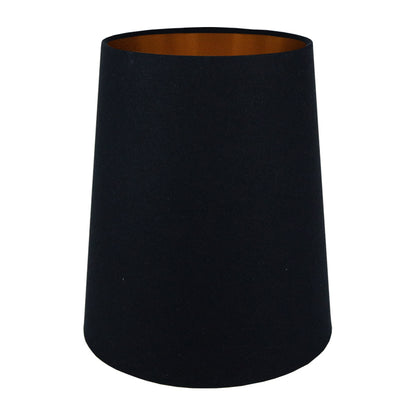 Black Cotton Tall French Drum Lampshade