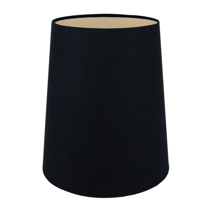Black Cotton Tall French Drum Lampshade