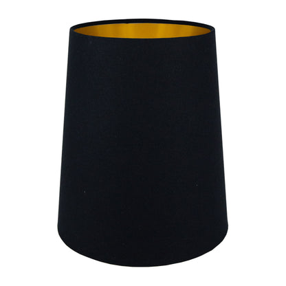 Black Cotton Tall French Drum Lampshade