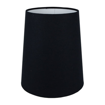 Black Cotton Tall French Drum Lampshade