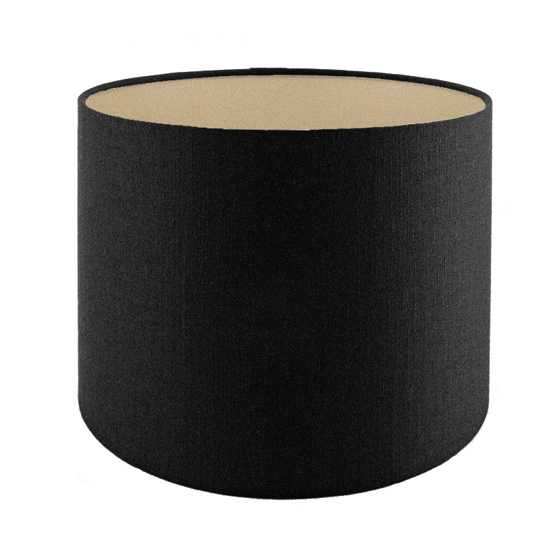 Black Satin Drum Lampshade