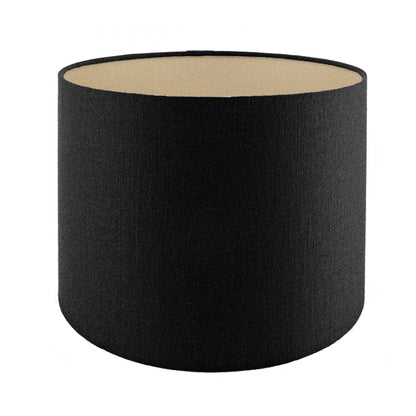 Black Satin Drum Lampshade