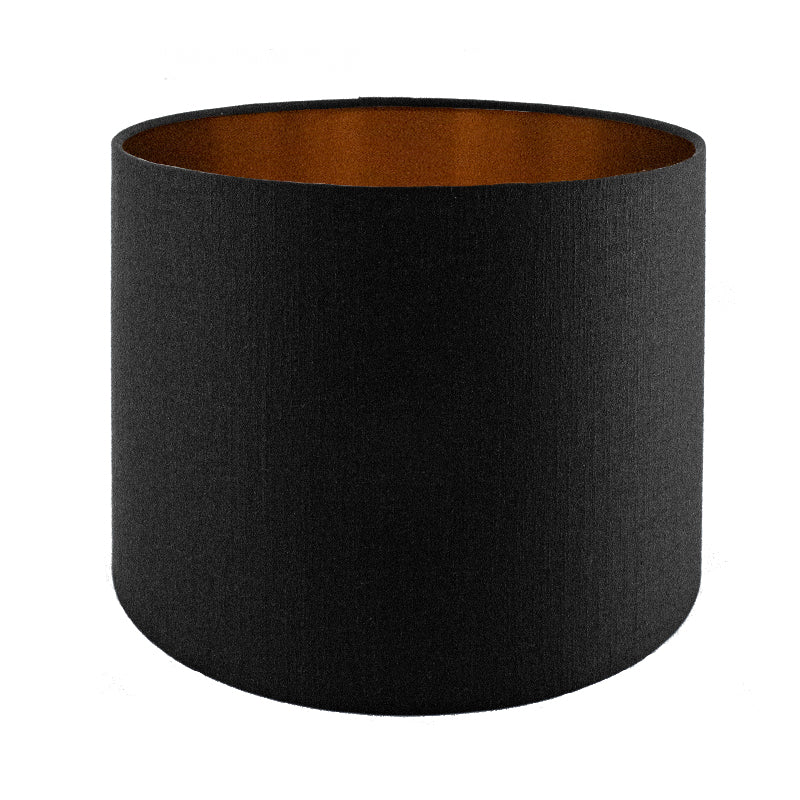 Black Satin Drum Lampshade