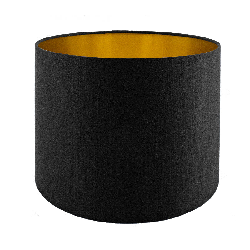 Black Satin Drum Lampshade