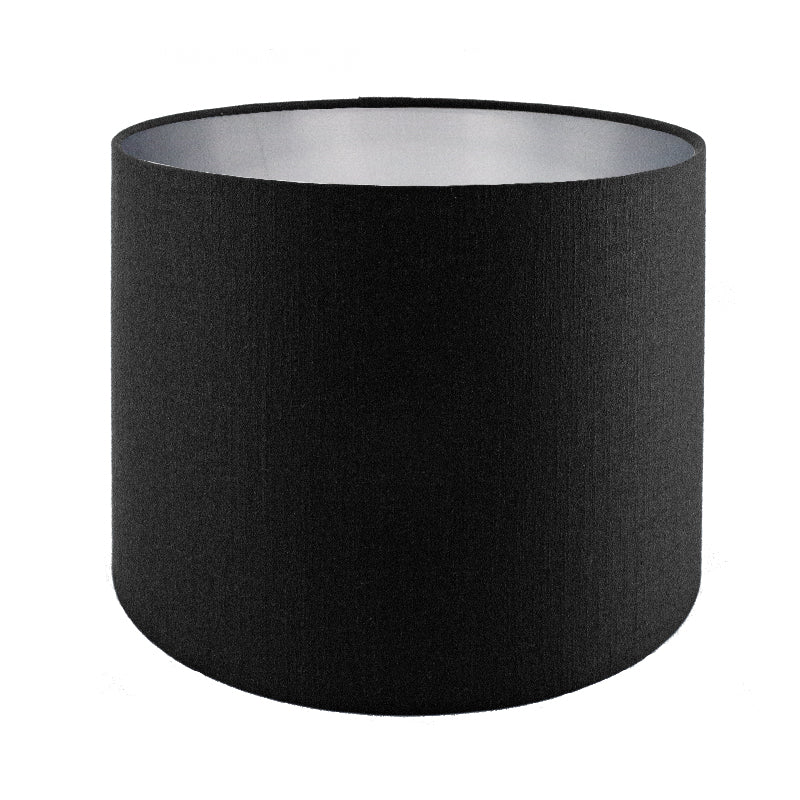 Black Satin Drum Lampshade