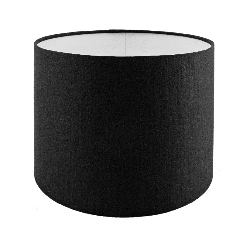 Black Satin Drum Lampshade