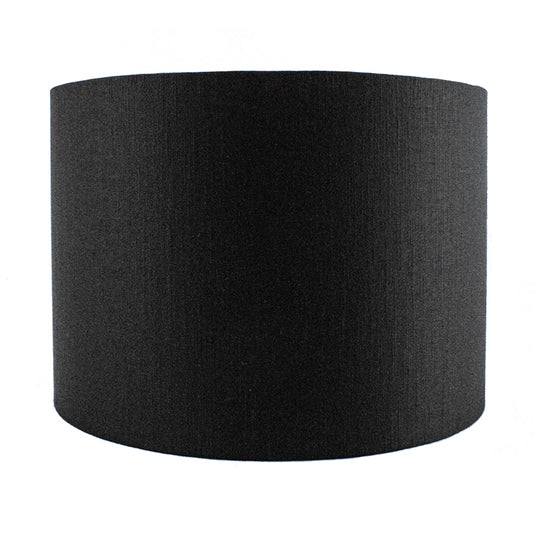 Black Satin Drum Lampshade
