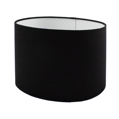 Black Satin Oval Lampshade
