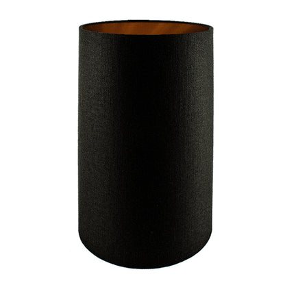 Black Satin Tall Drum Lampshade