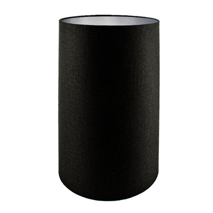 Black Satin Tall Drum Lampshade