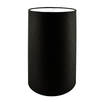 Black Satin Tall Drum Lampshade